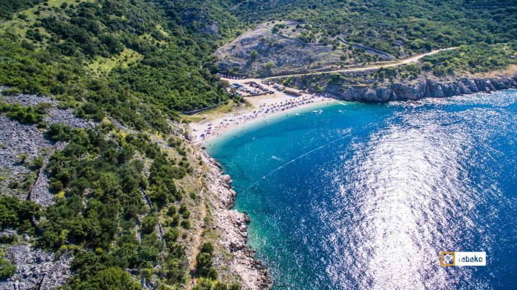 Beautiful Potovošće beach on the island of Krk