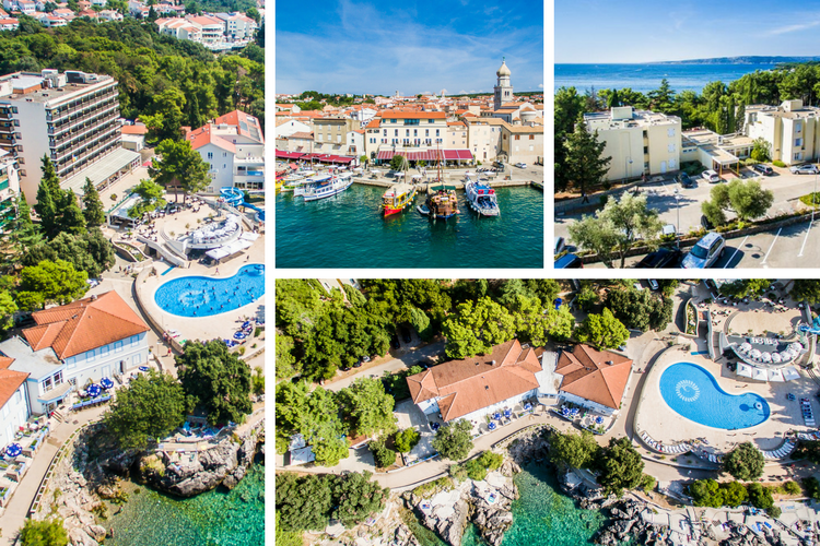 Hotel Resort Dražica befindet sich in unmittelbarer Nähe vom Strand und 800 Meter vom Stadtzentrum. Es verfügt über 236 Unterkunftseinheiten. Neben dem Komplex mit zwei Außenswimmingpools und einem Aquagun verfügt das Hotelresort über zahlreiche gastwirtschaftliche, sportliche und andere Anlagen und Services.