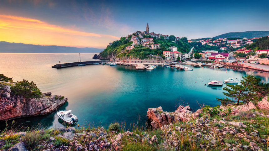 Die Insel Krk, eine der größten in Kroatien