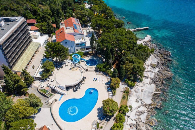 Dražica Hotel Resort on Krk island near the sea with peaceful off-season atmosphere